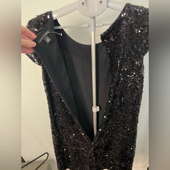 Banana Republic Factory Black Sequin Shift Dress size 10 - Picture 11 of 12